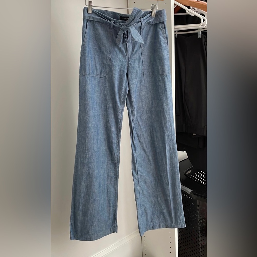 Banana Republic wide leg chambray pant